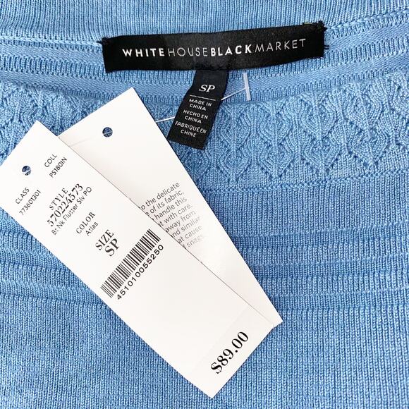 WHBM Women's Petite Flutter Sleeve Sweater PXS NEW - Picture 8 of 11